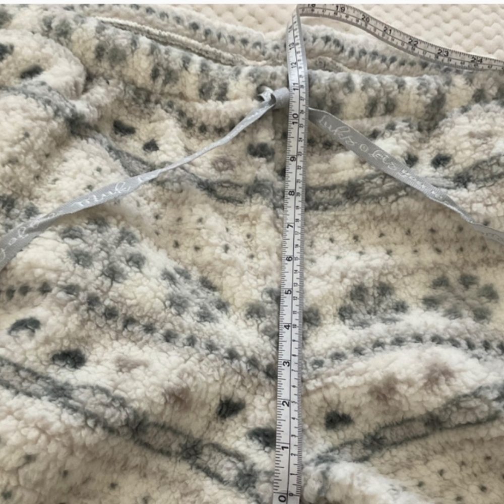 Muk Luks Winter Print Faux Sherpa Pajama Pants - Size 3X